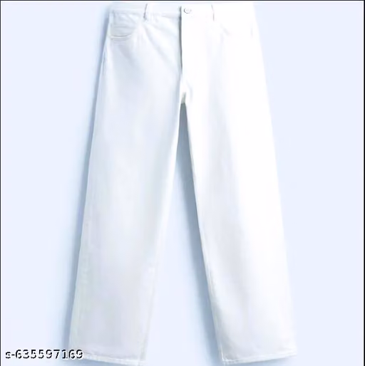 WHITE BAGGY STRIGHT FIT JEANS02