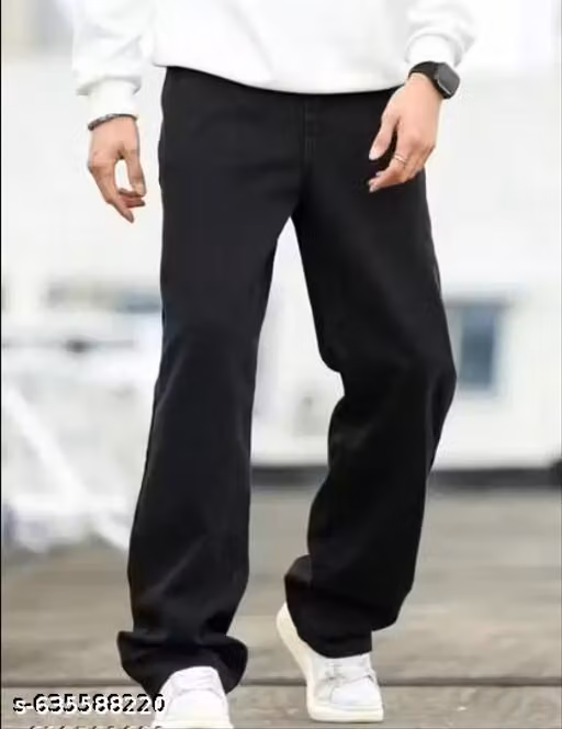 BLACK BAGGY STRIGHT FIT JEANS02