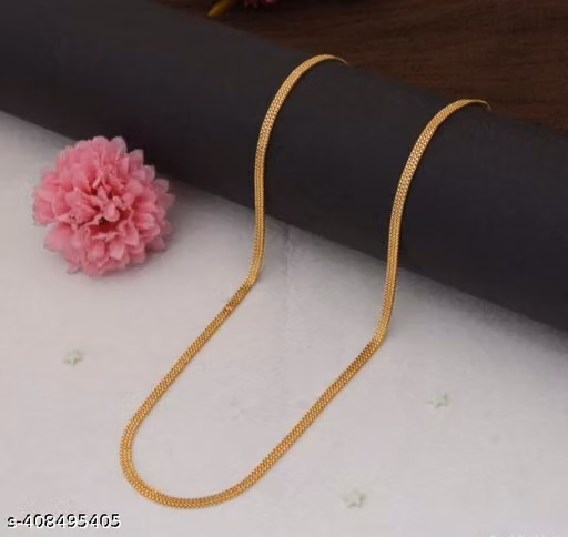 1 Gram Gold Plated Unique Design Premium-Grade guaranteed Quality Chain for Men women girls and boys