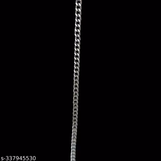Latest Stylish Fancy Sliver Plated Thin CurveChain For Boys And Men