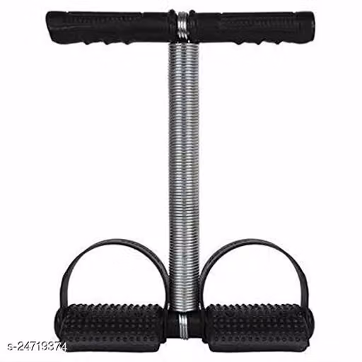 Tummy Trimmer Single Spring Ab Exerciser Fat Burner for Men & Women Ab Exerciser (Black)