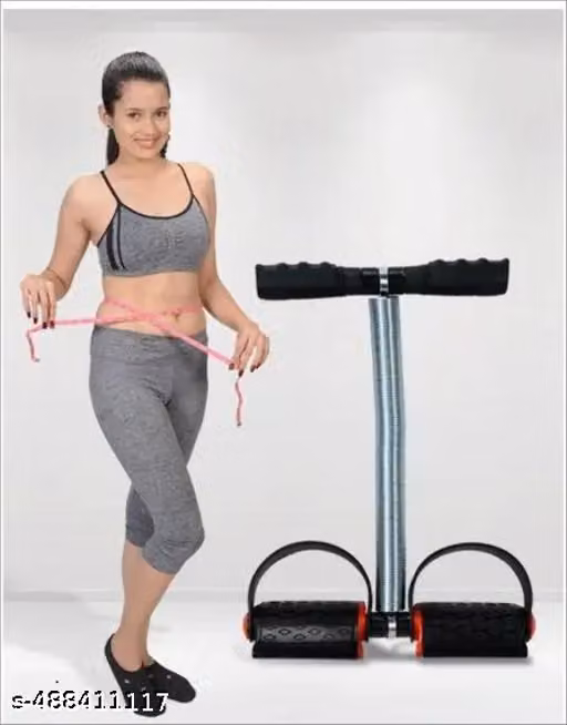 Powerful Spring Drawstring Tummy Trimmer Portable Home Gym Fitness Pull Rope Spring Foot Pedal Abdomen Leg Exerciser Abdomen Waist Leg Stretching Slimming