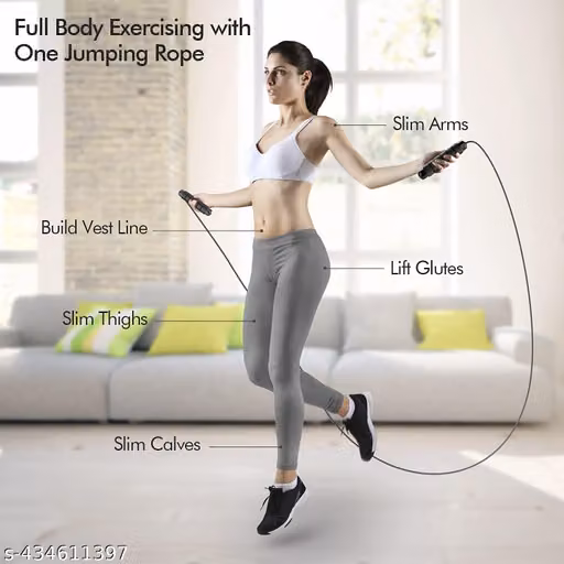 Skipping-Rope Jump Skipping Rope for Men, Women, Weight Loss, Kids, Girls, Children, Adult - Best in Fitness, Sports, Exercise, Workout