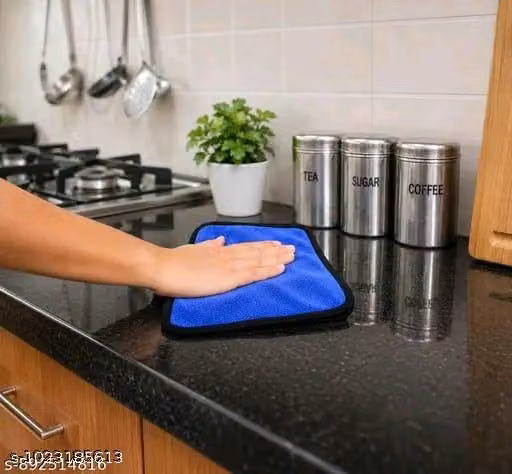 Premium Microfiber Cleaning Cloth Pack of 2 | Ultra Soft & Super Absorbent Scratch Free Wiping Cloth for Car, Bike, Kitchen & Home Cleaning