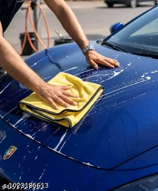Premium Microfiber Cleaning Cloth Pack of 2 | Ultra Soft & Super Absorbent Scratch Free Wiping Cloth for Car, Bike, Kitchen & Home Cleaning