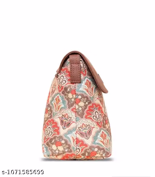 Jute Sling Bag – Floral Printed