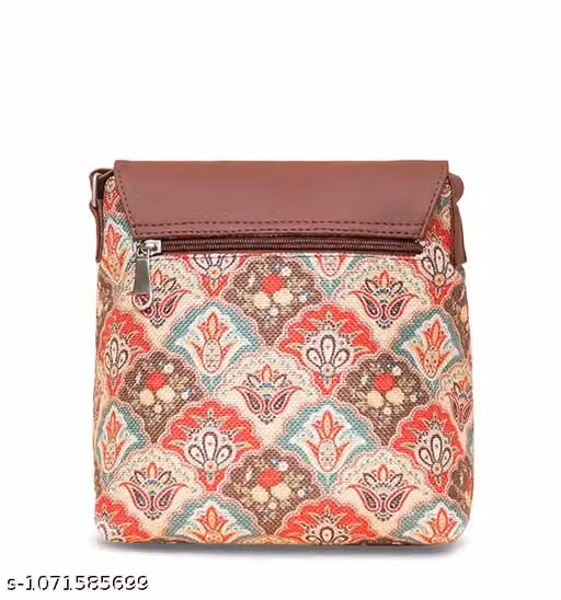 Jute Sling Bag – Floral Printed