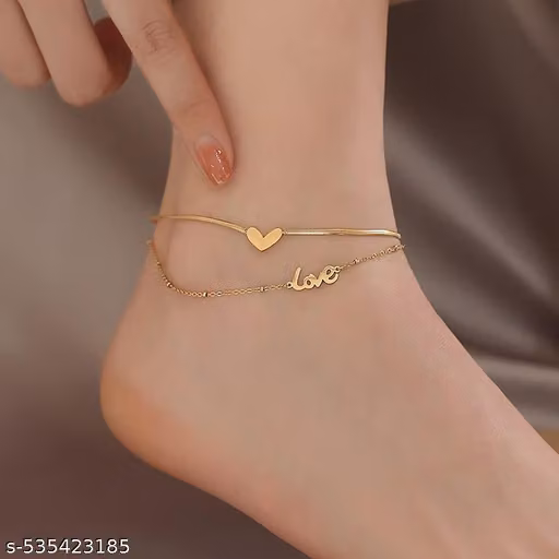 Girls Anklets Anklets for Women Charm Hagging inter-linked Chain Style Chic Anklet for Women and Girls | Birthday Anniversary Gift For Girlfriend Wife