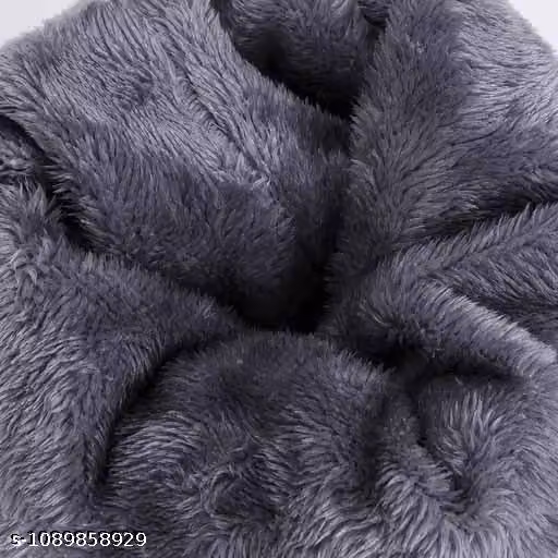 WoolStepalzz Black Winter Cap with Neck Scarf | Fleece-Lined Balaclava for Men & Women