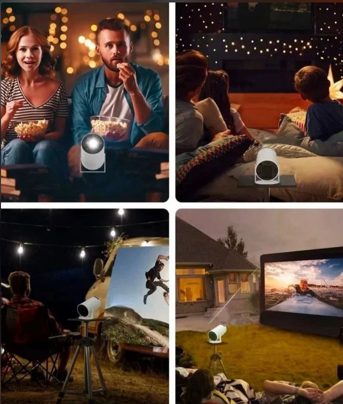 Smart Android 11 Projector 1080P Full HD 4K Support | WiFi 6 & Bluetooth | 180° Rotatable Stand | Home Theater Projector