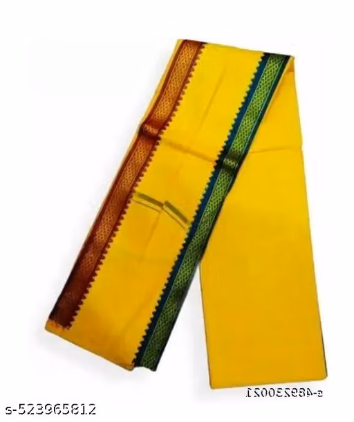 Southfashion 100% Cotton Gamcha with Yellow Border – Striped Traditional Towel