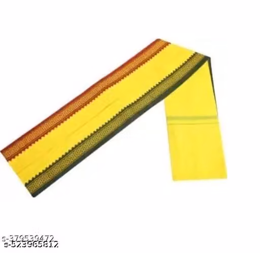 Southfashion 100% Cotton Gamcha with Yellow Border – Striped Traditional Towel