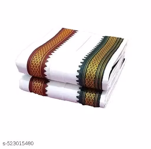 Men's Pure Cotton Gamcha Bath Towel – 300 GSM Checked Towel, 68 × 34 Inches
