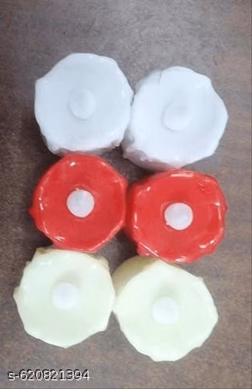 Decorative LED Candle Set of 3 – Red, White & Cream Candle Decor