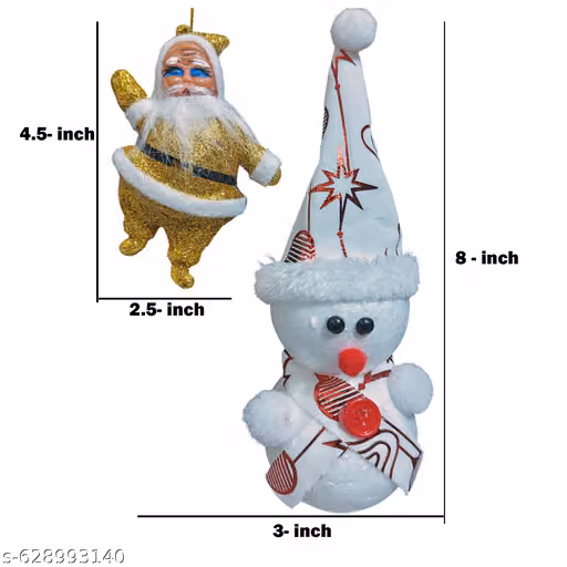 Christmas Santa & Snowman Hanging Set – Festive Home & Tree Decor