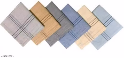 Men’s White Cotton Handkerchiefs – Solid Hanky & Rumal, Pack of 6