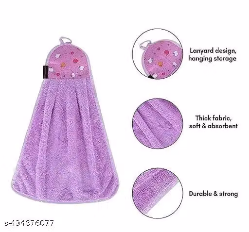 Microfiber Hanging Hand Towels – Soft Wash Basin Kitchen Napkins, Pack of 4