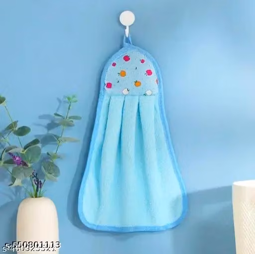 Soft Microfiber Hanging Hand Towels – Fruit Design Kitchen & Wash Basin Towels, Pack of 4