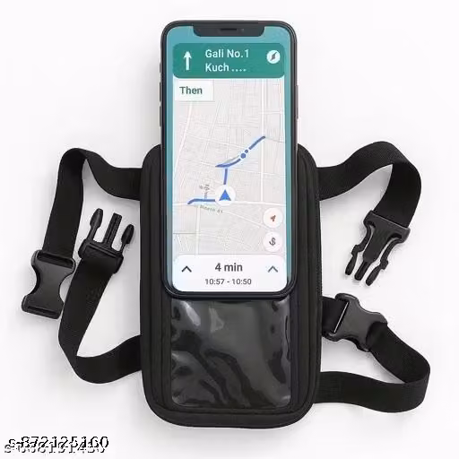Scooty Mobile Holder Phone Pouch – Clip-On Scooter Phone Bag, Black
