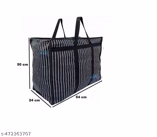 Medium Heavy Duty Canvas Storage Bags – Clothes, Toys & Grocery Organizer, Pack of 3