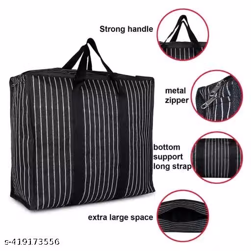 Heavy Duty 600D Oxford Storage Bags – Travel & Grocery Organizer, Pack of 6