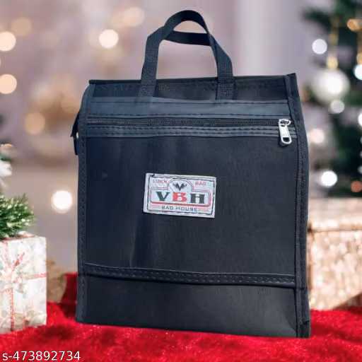 Small Heavy Duty PU Tote Bag – Office, Shopping & Grocery Carry Bag, 27×24×9 cm