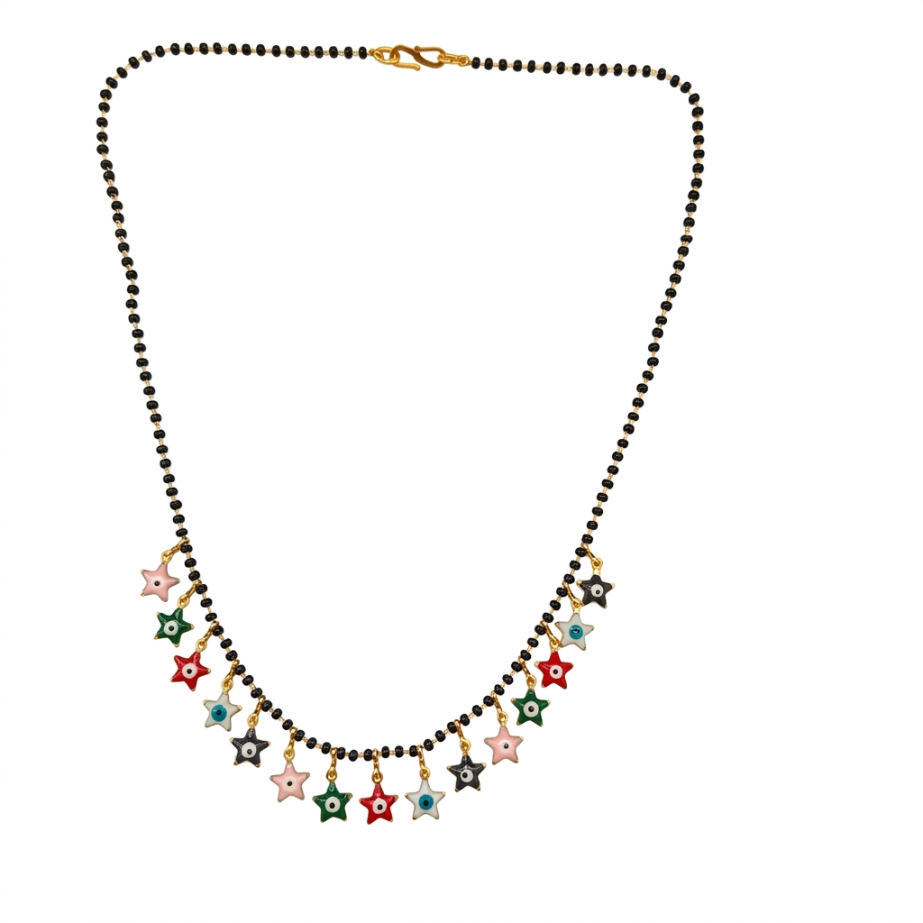 The99Jewel Evil Eye Star Shape Charms Trendy Mangalsutra for Women