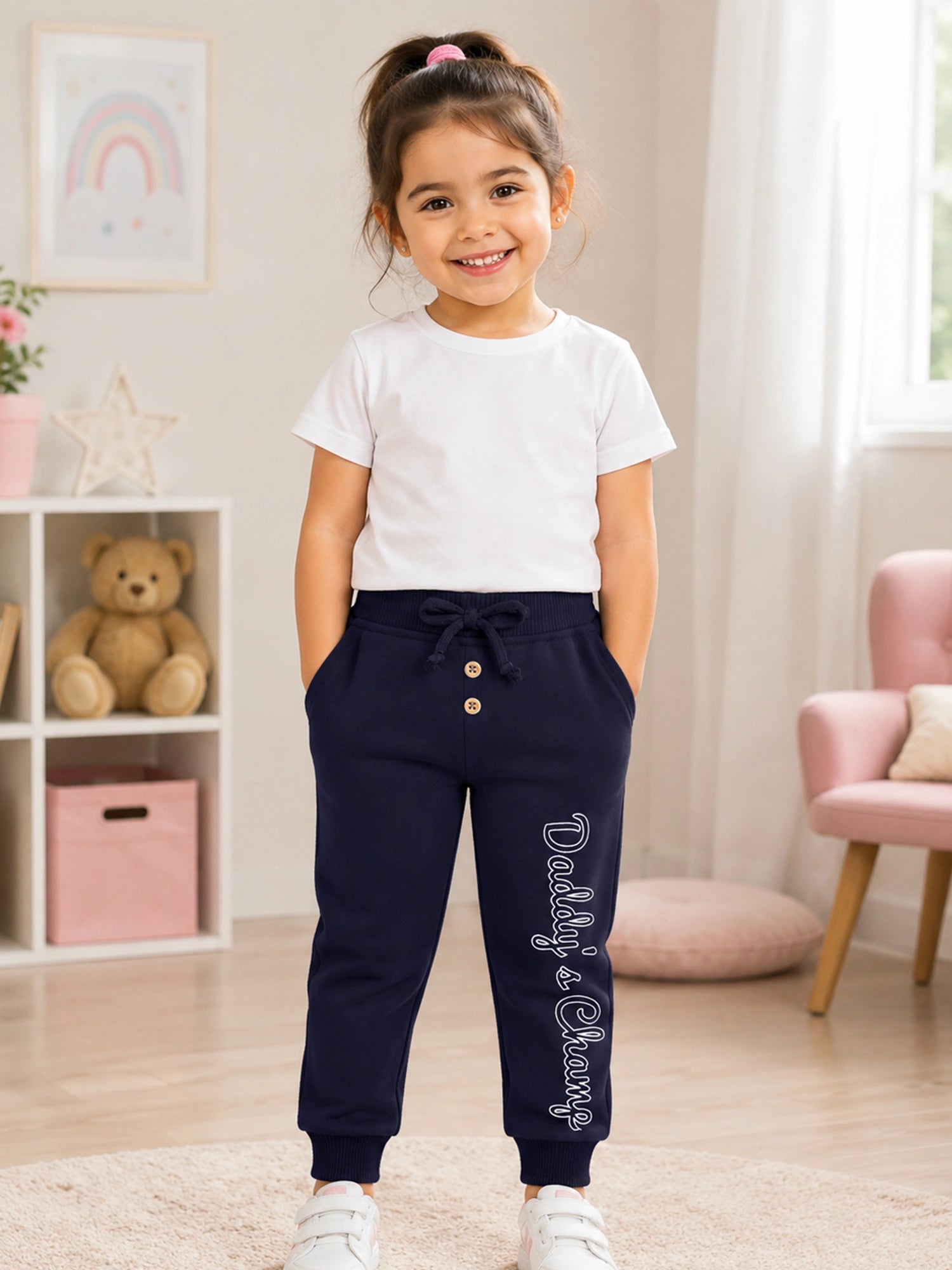 Body Care Baby Boys 100% Cotton French Terry Track Pant – Solid Long Length Casual Wear