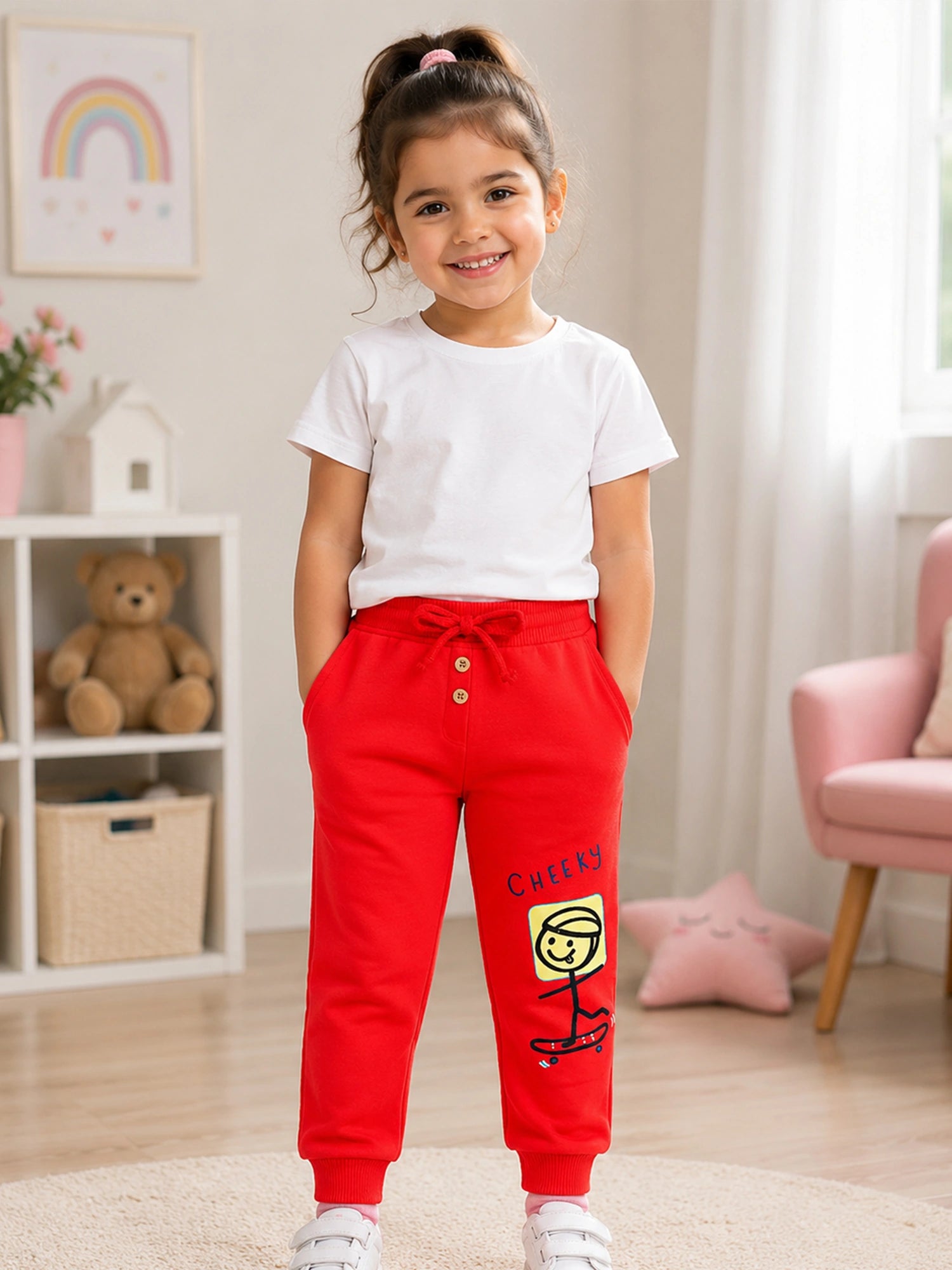 Body Care Baby Boys Solid Track Pant – Comfort Waistband Casual & Lounge Wear