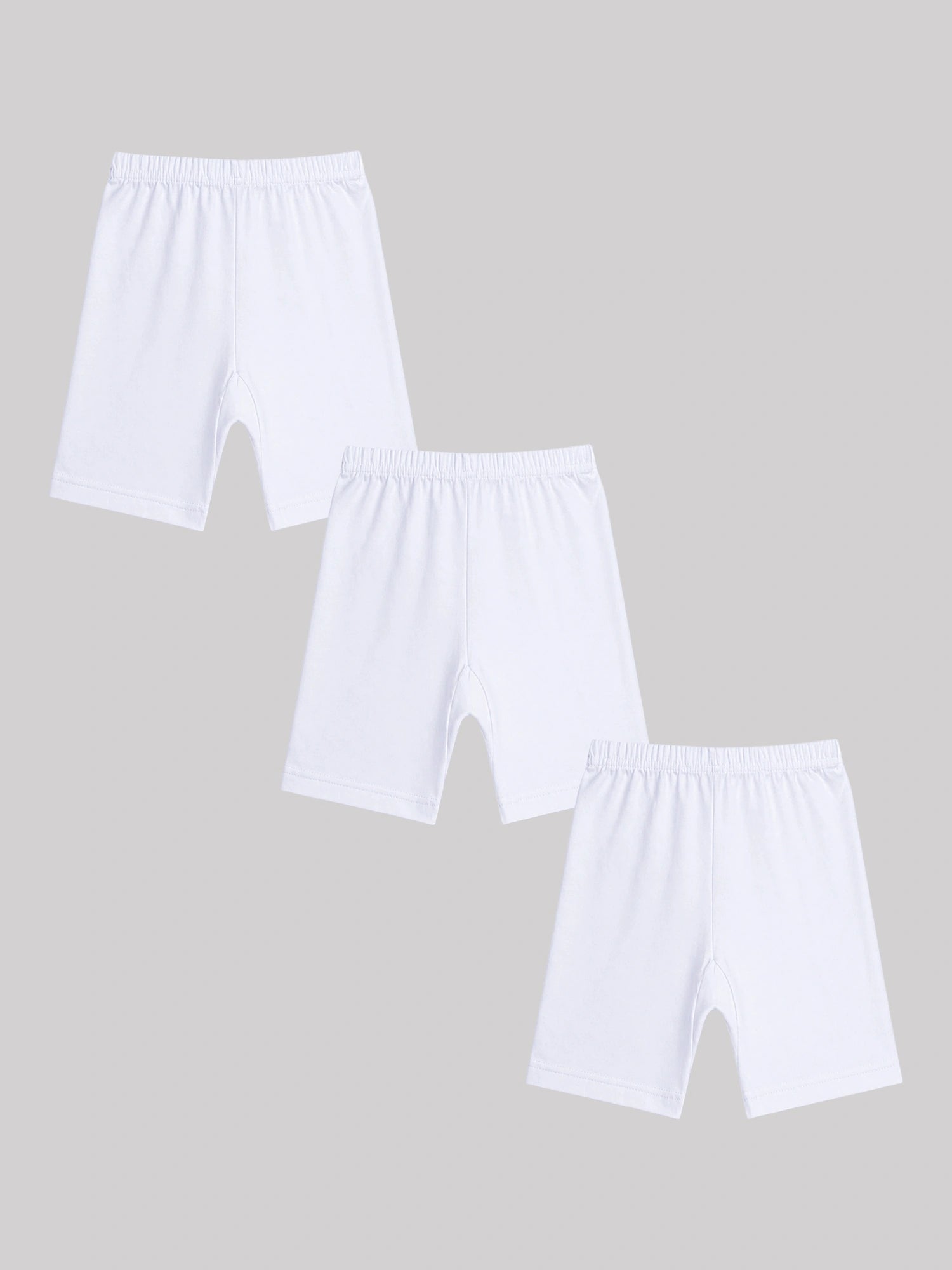Bodycare Girls Solid Cycling Shorts with Inner Elastic – Mid-Thigh Coverage, Pack of 3
