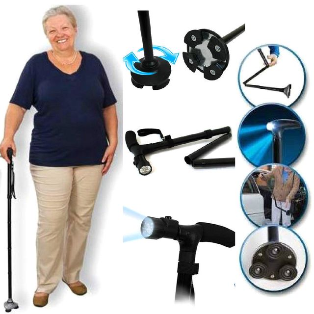Folding Magical walking Cane with LED Light
