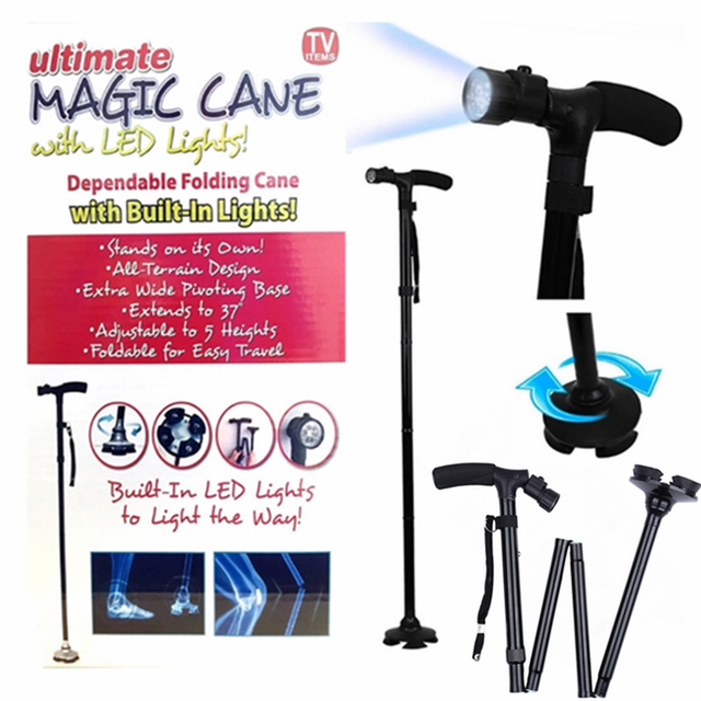 Folding Magical walking Cane with LED Light