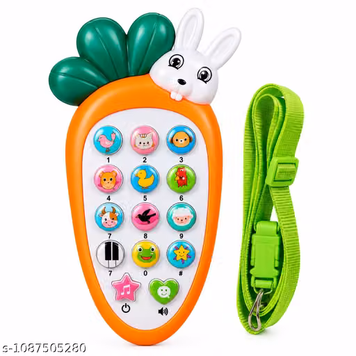 Kids Toy Phone with Lanyard – Bunny Musical Pretend Mobile Phone for Boys & Girls