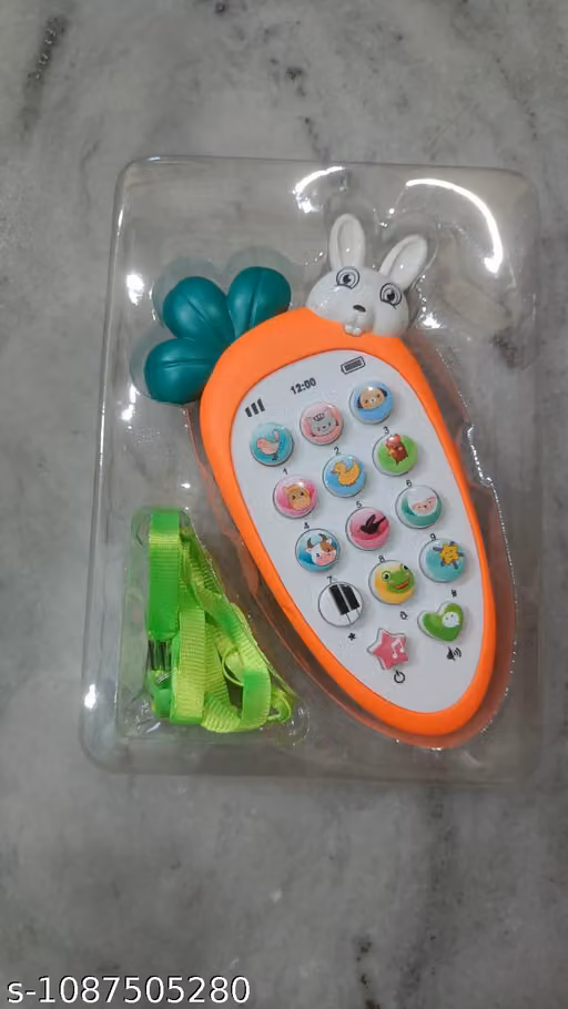Kids Toy Phone with Lanyard – Bunny Musical Pretend Mobile Phone for Boys & Girls