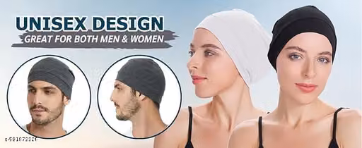 Cotton Lycra Cap for Men & Women – Stretchable Sports & Biking Cap Pack of 2