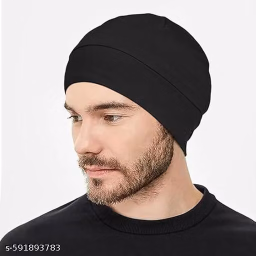 Cotton Lycra Helmet Cap Set for Men & Women – Stretchable Sports & Biking Caps Pack of 2