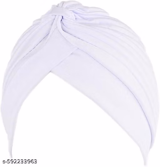 Readymade Turban for Men & Women – Traditional Solid Turban Cap for Festivals & Events Pack of 4