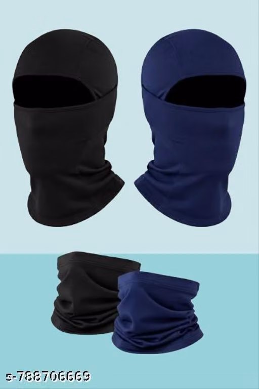 Unisex Balaclava Face Mask – Lightweight Breathable Stretchable Helmet & Ski Mask Pack of 2