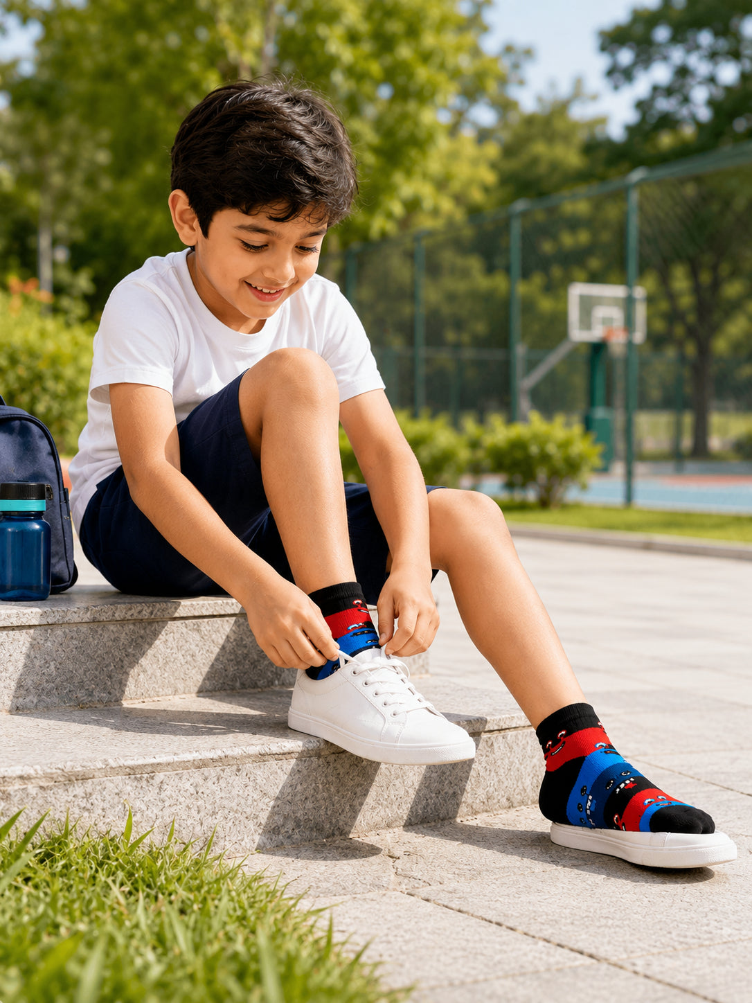 Babycare Boys Everyday Socks for School Wear, Casual Comfort, Uniform Use and Regular Wardrobe Essentials - Pack of 4