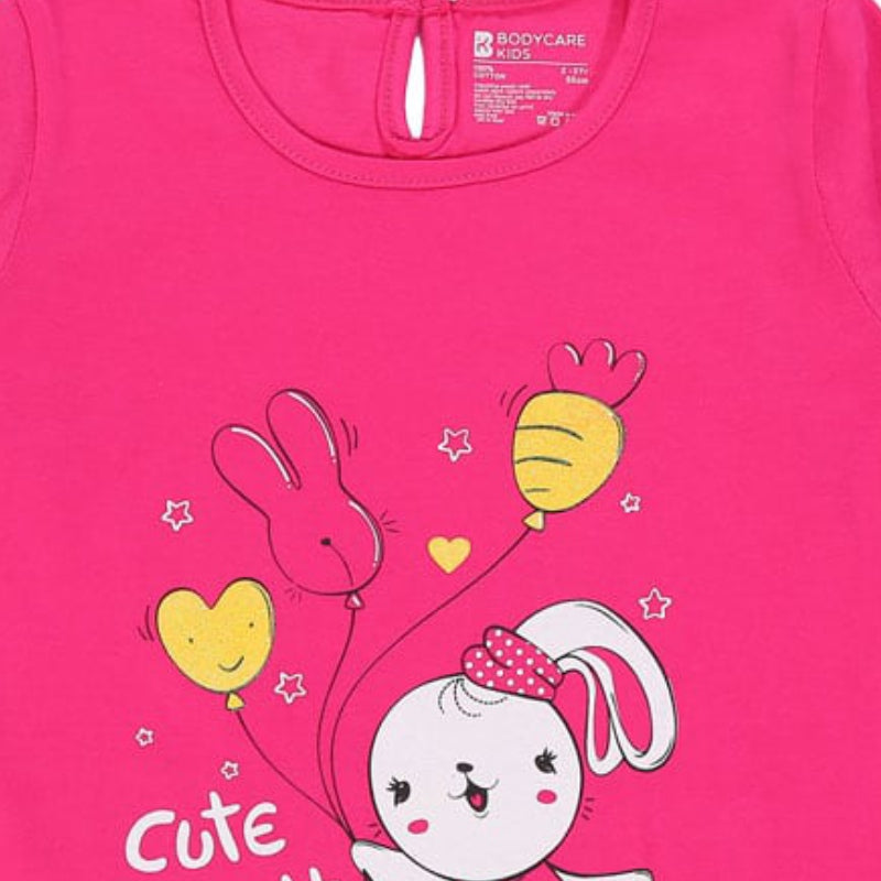 Bodycare Baby Girls 100% Cotton Full Sleeve Frock with Breathable Fabric, Skin Friendly Regular Fit and Comfortable Wear - Pack of 1