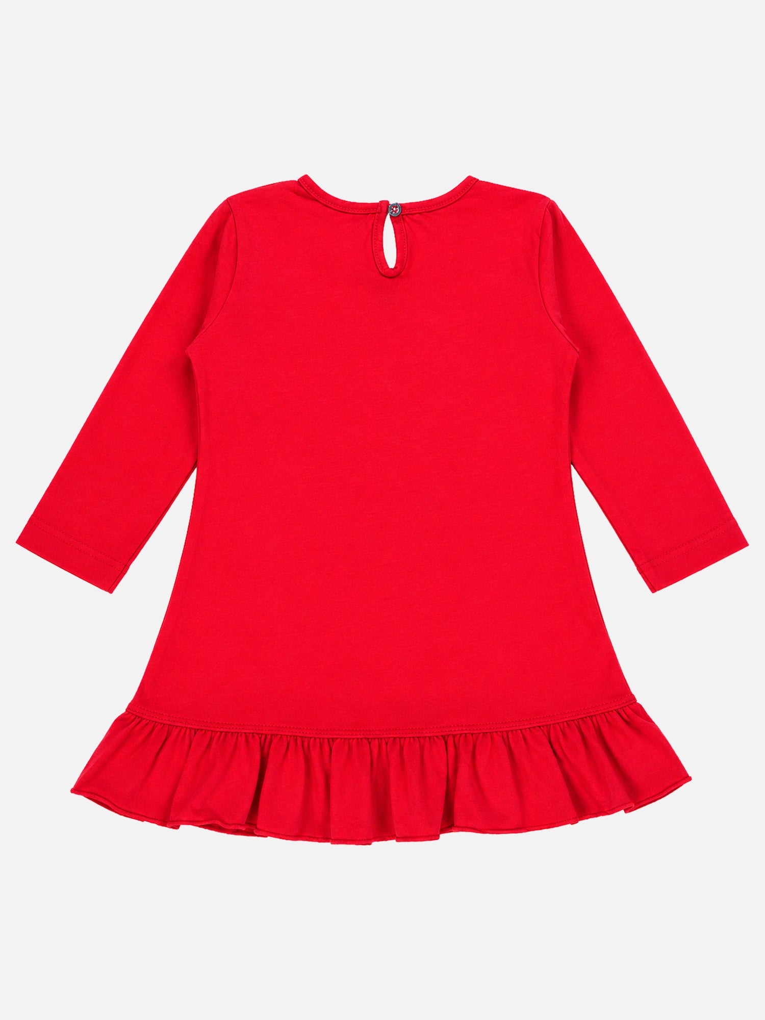 Bodycare Baby Girls 100% Cotton Full Sleeve Frock with Breathable Fabric, Skin Friendly Regular Fit and Comfortable Wear - Pack of 1