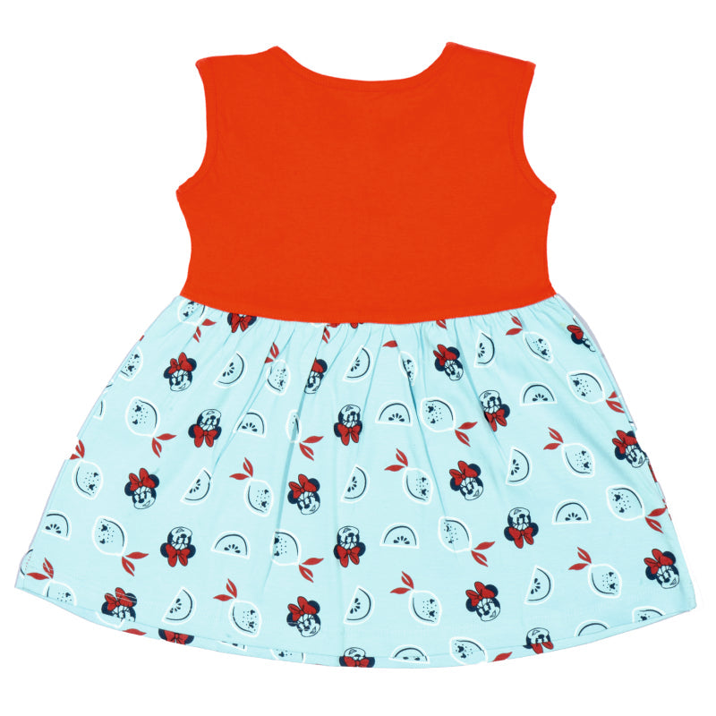 Bodycare Baby Girls Minnie & Friends Cotton Frock with Ultra Soft Breathable Fabric, Skin-Friendly Regular Fit and Casual Babywear Comfort - Pack of 1