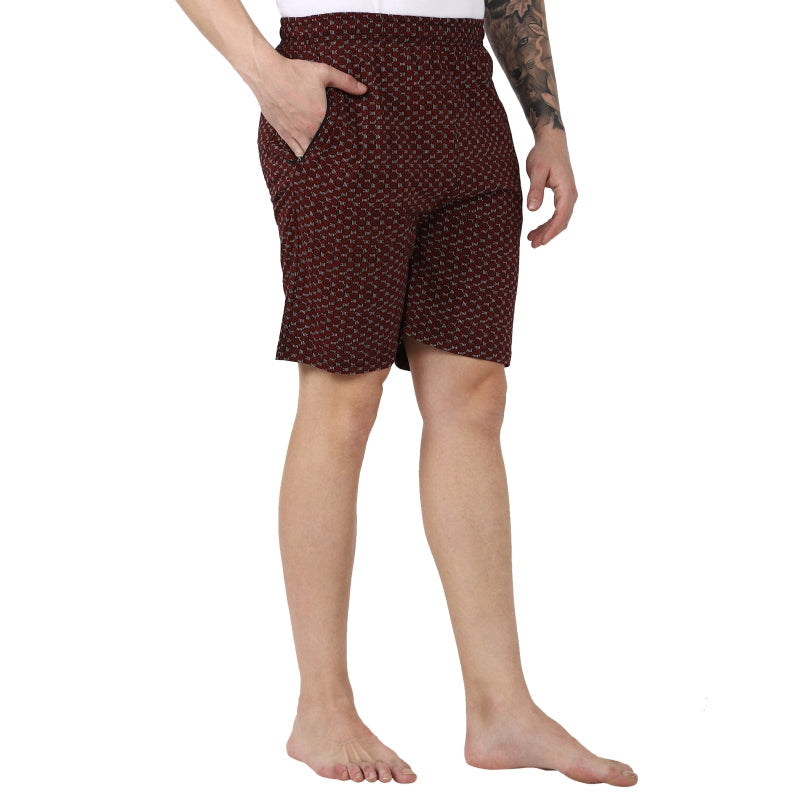Bodycare Men’s 100% Cotton Printed Shorts with Side Pockets