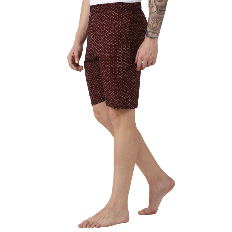 Bodycare Men’s 100% Cotton Printed Shorts with Side Pockets
