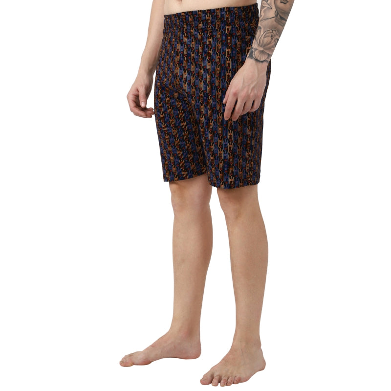 Bodycare Men’s 100% Cotton Printed Shorts with Side Pockets