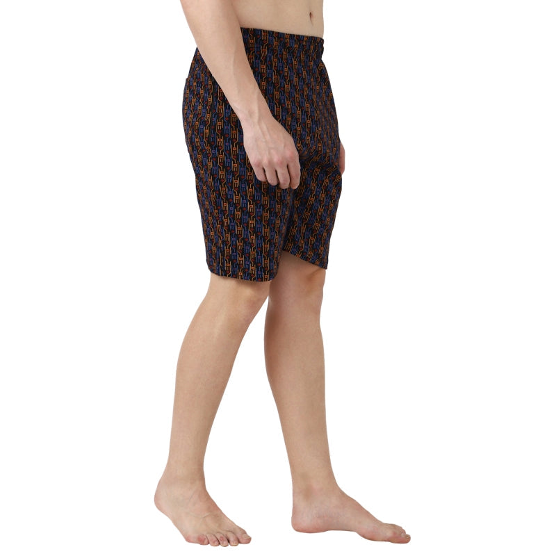 Bodycare Men’s 100% Cotton Printed Shorts with Side Pockets