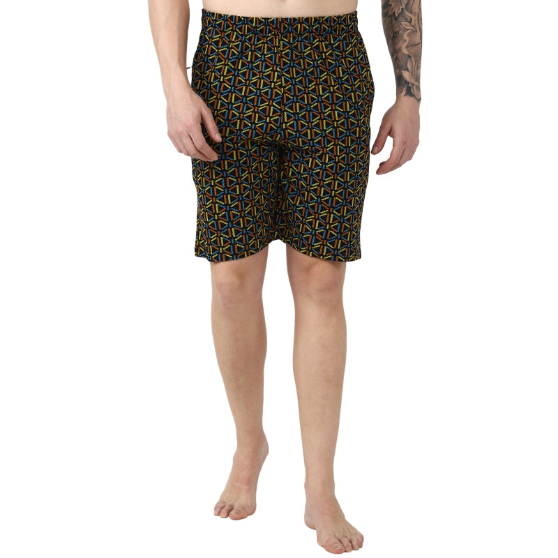 Bodycare Men’s 100% Cotton Printed Regular Fit Shorts