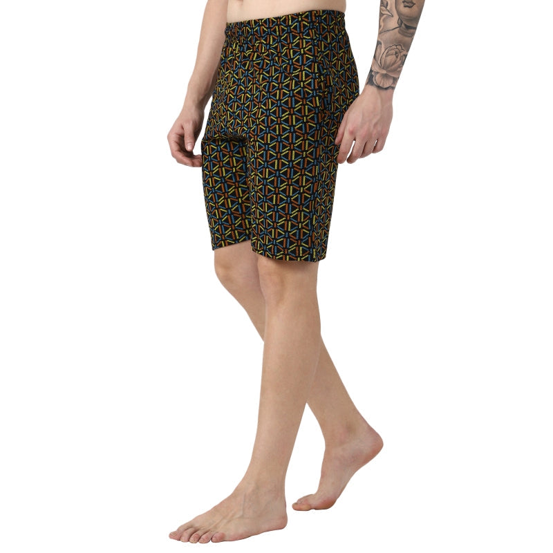 Bodycare Men’s 100% Cotton Printed Regular Fit Shorts