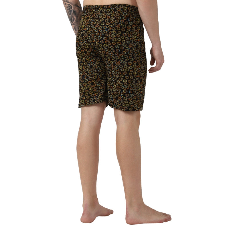 Bodycare Men’s 100% Cotton Printed Regular Fit Shorts