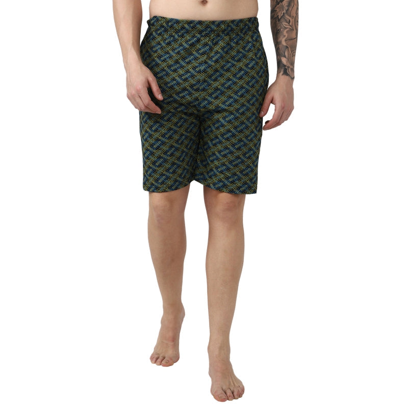 Bodycare Men’s 100% Cotton Printed Shorts with Side Pockets